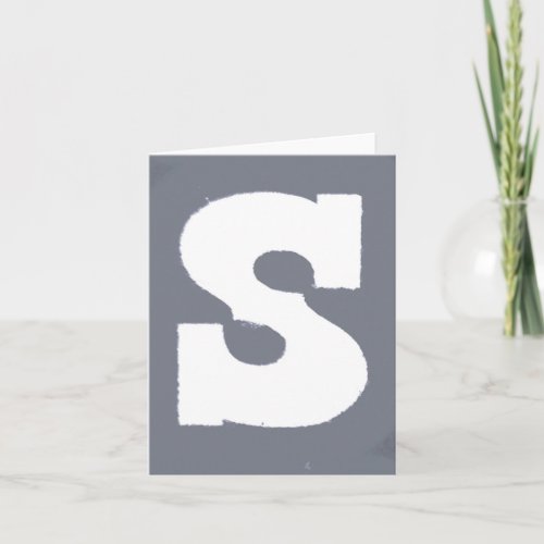 Letter S Alphabet Photography Note Card