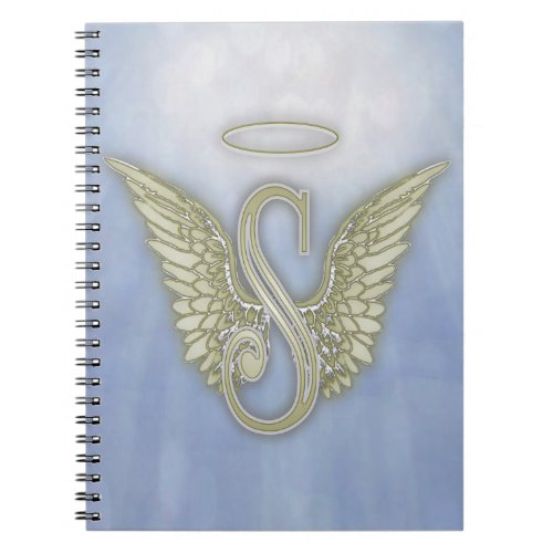 Letter S Angel Monogram Notebook