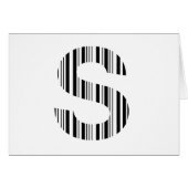 LETTER S BAR CODE First Initial Barcode Pattern Cards (Front Horizontal)