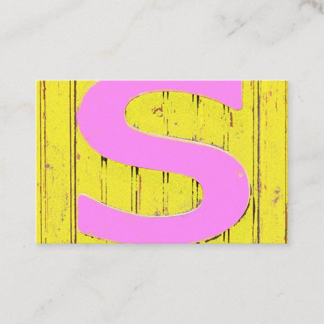 Letter s business card (Front)