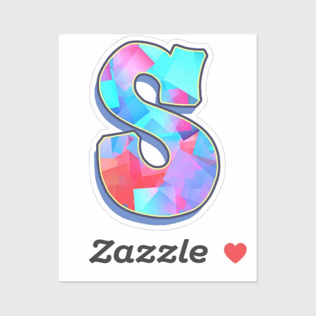 Letter S - Color Mix Sticker (Sheet)