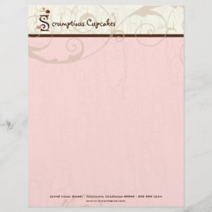 Letter S Cupcake Business Letterhead