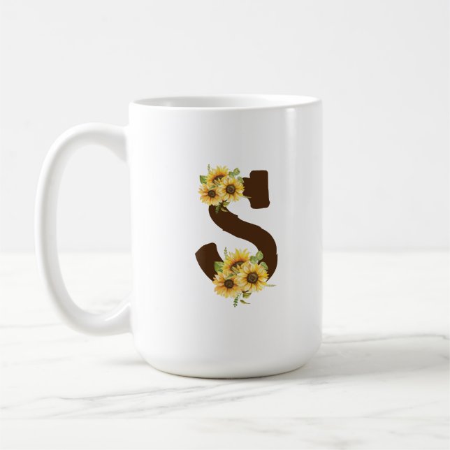 Letter S customisation design coffee mug (Left)