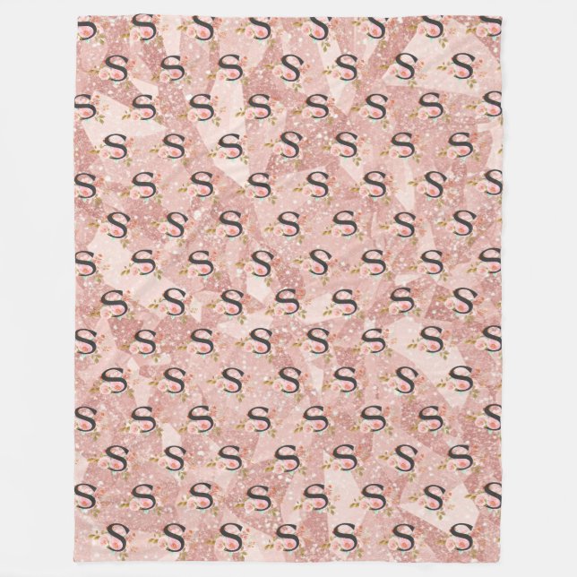 Letter S Fleece Blanket (Front)