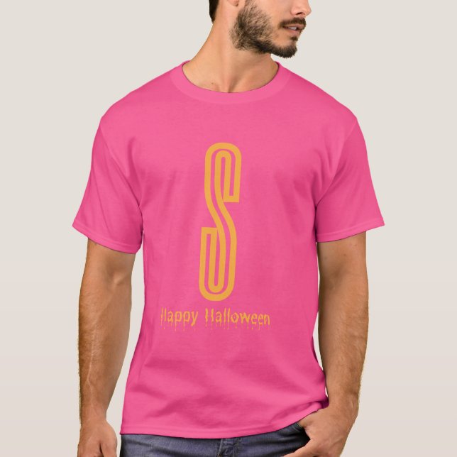 Letter S Funny Chipmunk Group Matching Halloween C T-Shirt (Front)