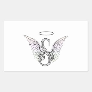 Elegant dynamic letter S with wings Linear design Can be  stock vector  1590567  Crushpixel