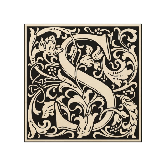 Letter S Medieval Monogram Art Nouveau (Front)