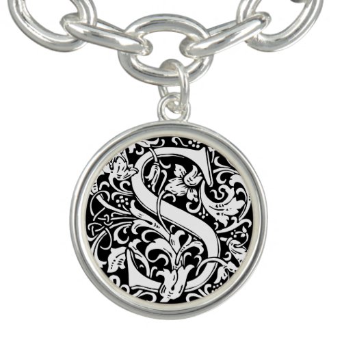 Letter S Medieval Monogram Art Nouveau Bracelet