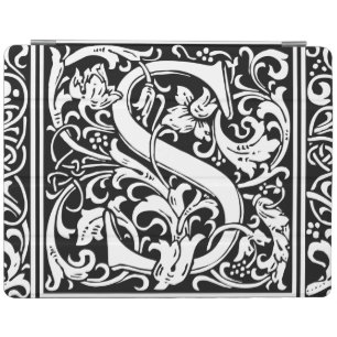 Letter S Medieval Monogram Art Nouveau iPad Smart Cover