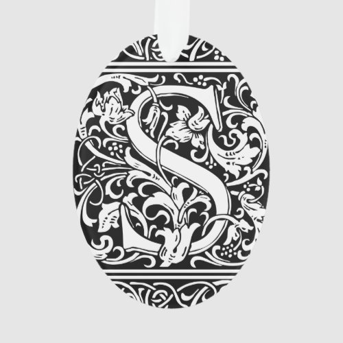 Letter S Medieval Monogram Art Nouveau Ornament