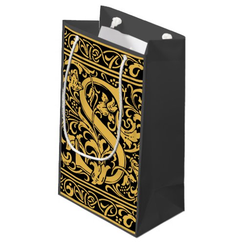 Letter S Medieval Monogram Art Nouveau Small Gift Bag
