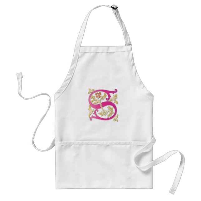 Letter S Monogram Adult Apron (Front)