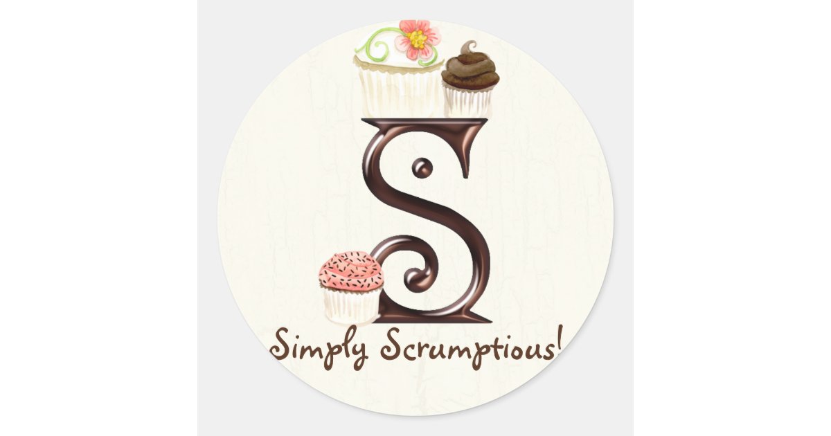 Get Wallpaper Letter S Monogram Cupcake Logo Business Stickers Zazzle Com For Android