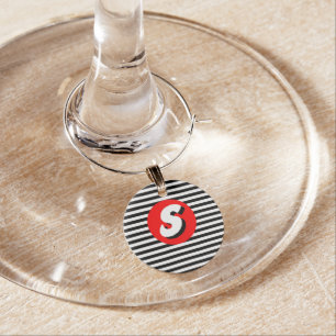 Letter S Monogram Wine Charm