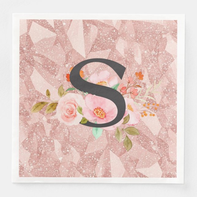 Letter S Paper Dinner Napkins (Front)