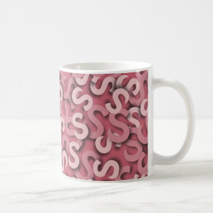 Letter S Pink Coffee Mug