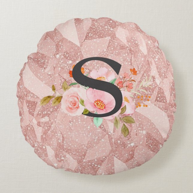 Letter S Round Pillow (Front)