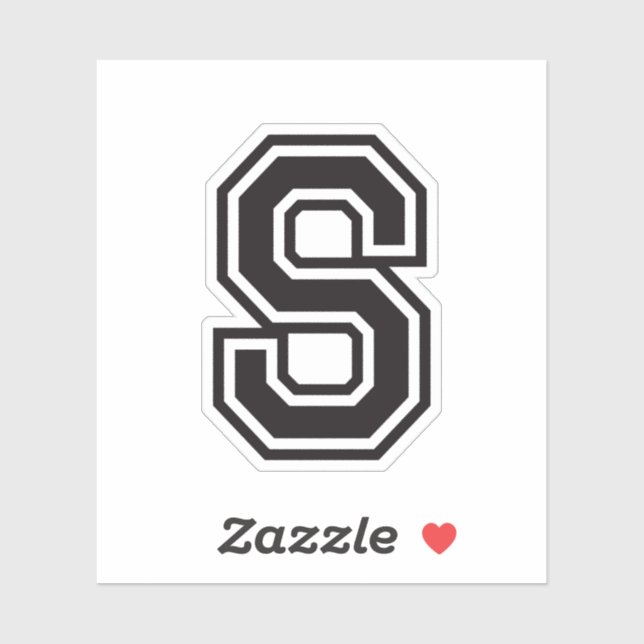 Letter S sporty college font alphabet Sticker (Sheet)