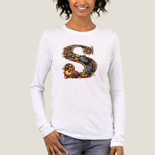 Letter S Thanksgiving turkey style gift Tri-Blend Shirt