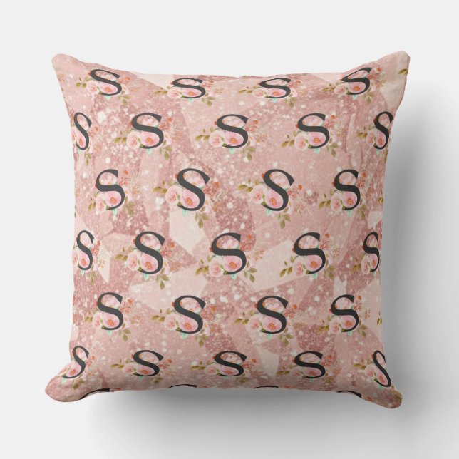 Letter S Throw Pillow (Front)