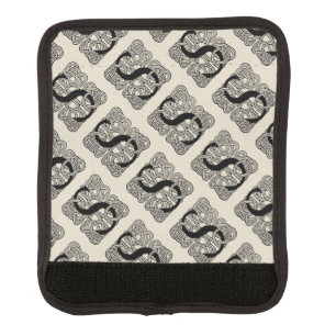 Letter S Vintage Celtic Knot Monogram Luggage Handle Wrap