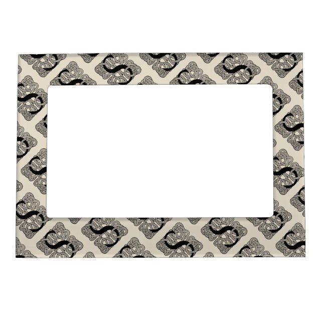 Letter S Vintage Celtic Knot Monogram Magnetic Frame (Front)