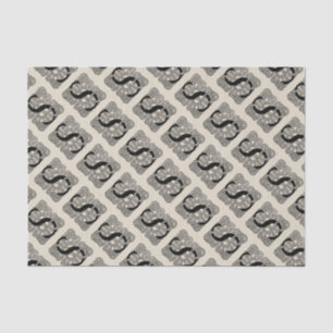 Letter S Vintage Celtic Knot Monogram Tissue Paper