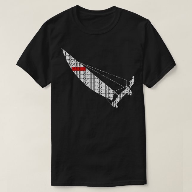 Letter Sailing Catamaran T-Shirt (Design Front)