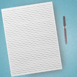 Letter Size  8.5" x 11"  Black Lines College Ruled Notepad<br><div class="desc">Standard Letter Size Pages - 8.5" X 11" with Black Lines on Each Page for Easy Writing - One Sided Notebook Paper - College Ruled</div>