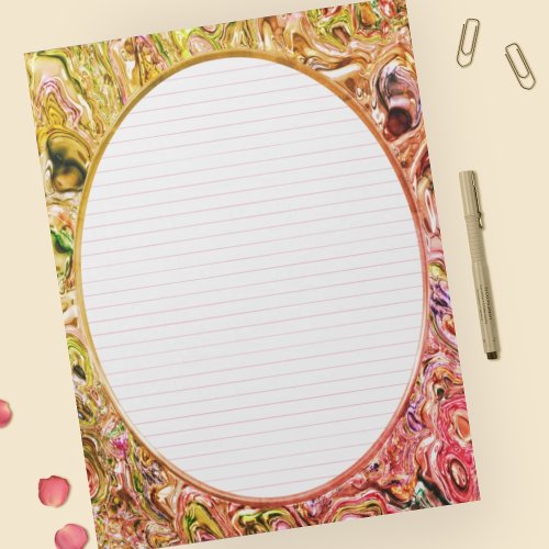 Letter Size 85 x 11 Pink Lined Paper Colorful Notepad