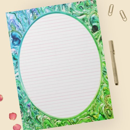 Letter Size 85 x 11 Pink Lined Paper Greens Notepad