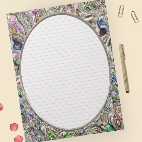 Letter Size 85 x 11 Pink Lined Paper Modern Notepad