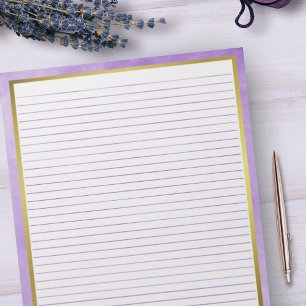 Letter Size 8.5" x 11" Purple Lines College Ruled Notepad