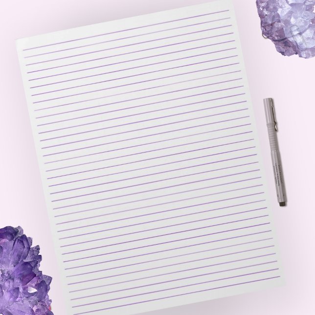 Letter Size 8.5" x 11"  Purple Lines College Ruled Notepad (Creator Uploaded)
