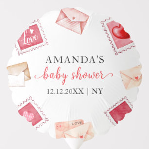 Letter Stamp Sweetheart Valentine Baby Shower  Balloon