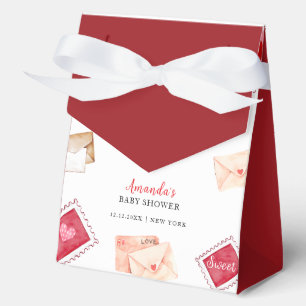 Letter Stamp Sweetheart Valentine Baby Shower  Favor Boxes