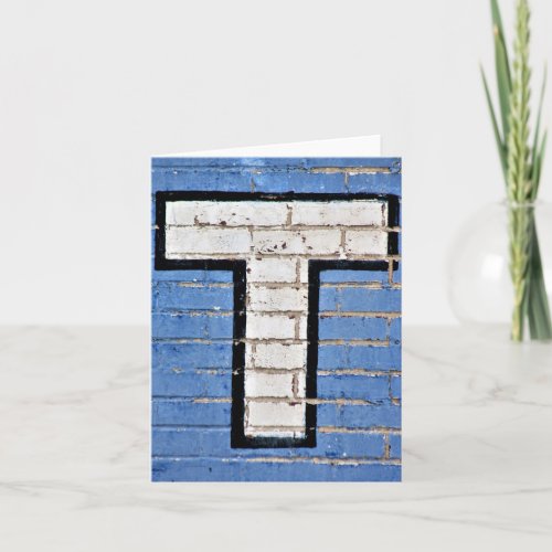 Letter T Alphabet Photography Note Card