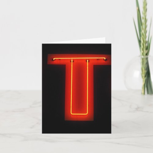 Letter T Alphabet Photography Note Card
