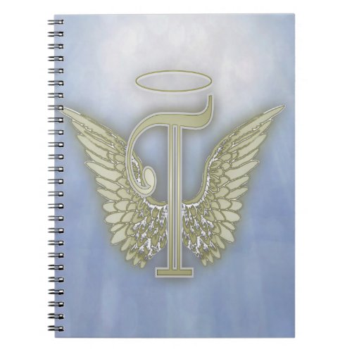 Letter T Angel Monogram Notebook