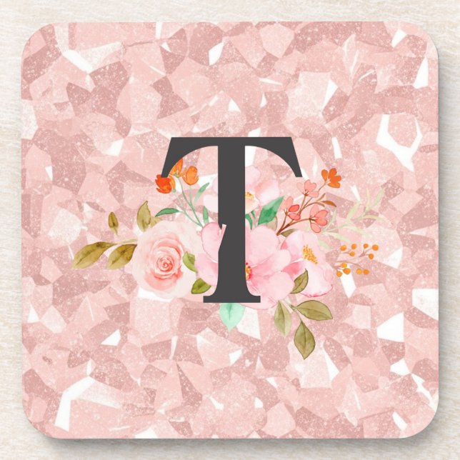 Letter T Beverage Coaster (Front)