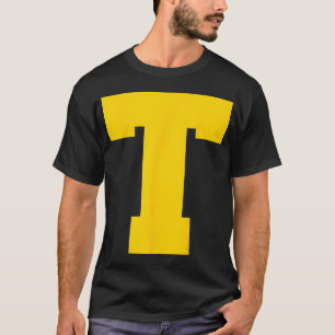 Letter T Chipmunk Christmas Thanksgiving Costume T-Shirt
