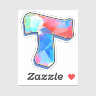 Letter T - Color Mix Sticker