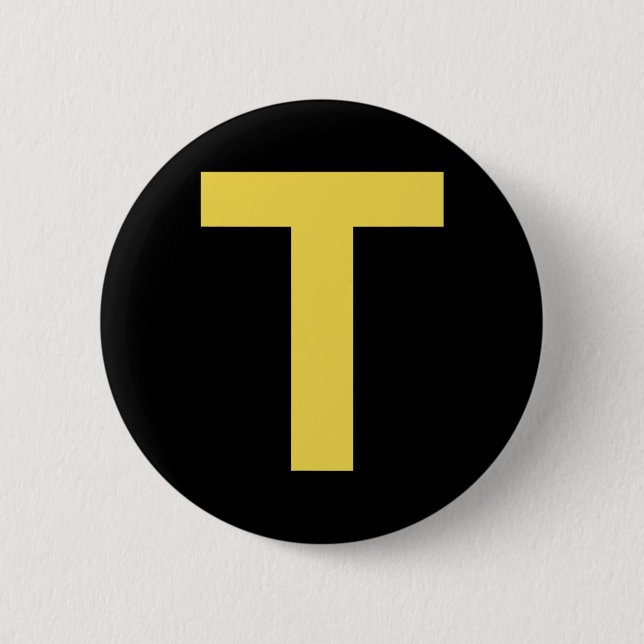 Letter T Fun Chipmunk Group Matching Halloween Cos Button (Front)