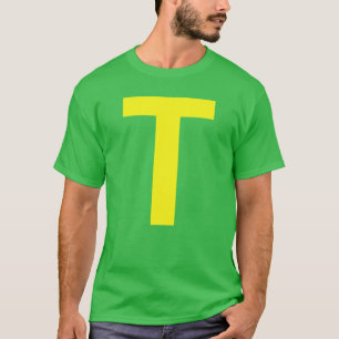 Letter T Funny Group Matching Halloween Costume T-Shirt