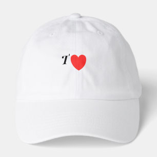 Letter T Heart - Valentine Initial Love Design Hat
