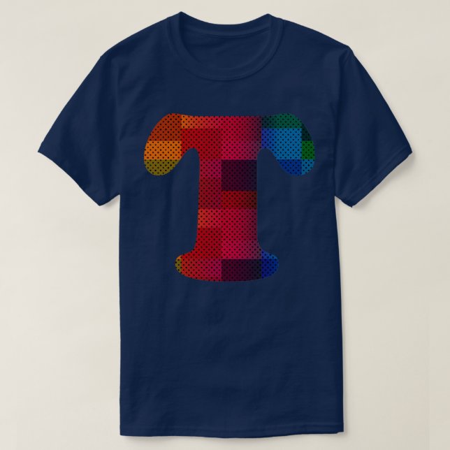 Letter t retro vintage T-Shirt (Design Front)