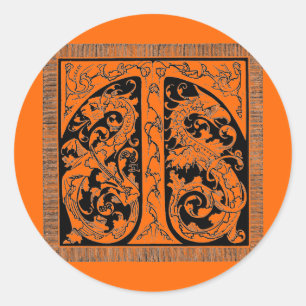 Letter T with Dragons Sticker