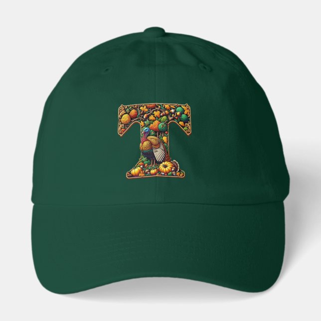 Letter Thanksgiving turkey style  Hat (Front)