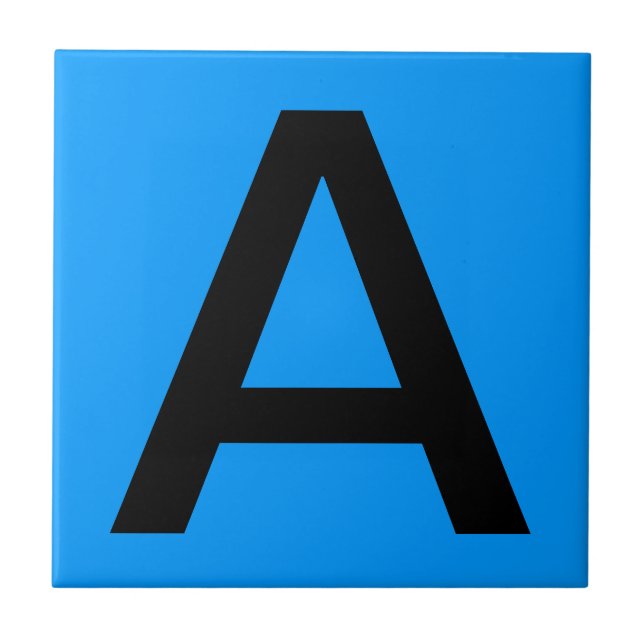 Letter Tile - Blue Background (Front)