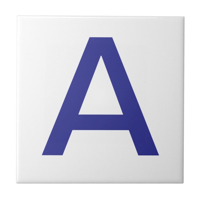 Letter Tiles - Blue on white (Front)